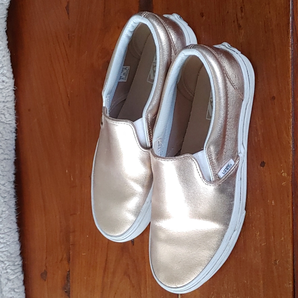 Vans gold women's size 10